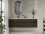Meuble sous-vasque, finition bois ou couleurs, deux tiroirs à onglet, Largeur 60, 70, 80, 100, 120 et 140 cm, Profondeur 45 cm, Hauteur 55 cm, Stock disponible, LIVRAISON OFFERTE